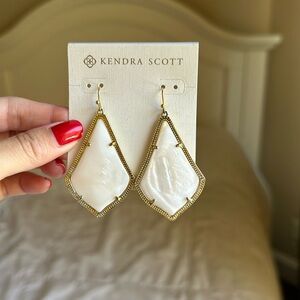 White Kendra Scott earrings, very good condition